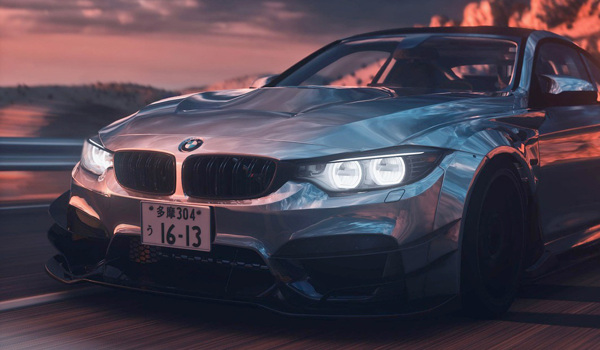 bmw driving at night